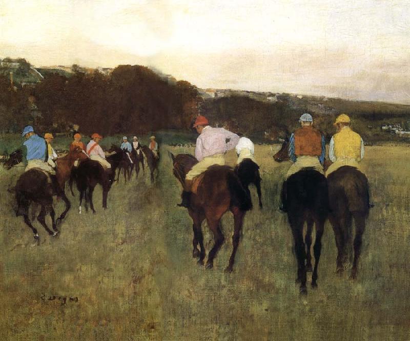 Edgar Degas Racecourse Norge oil painting art